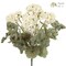 White Geranium Bush 18" Silk Plant | UV-Resistant Indoor/Outdoor Décor | 7-Bloom Floral Home®